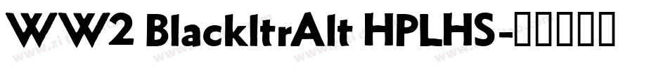 WW2 BlackltrAlt HPLHS字体转换